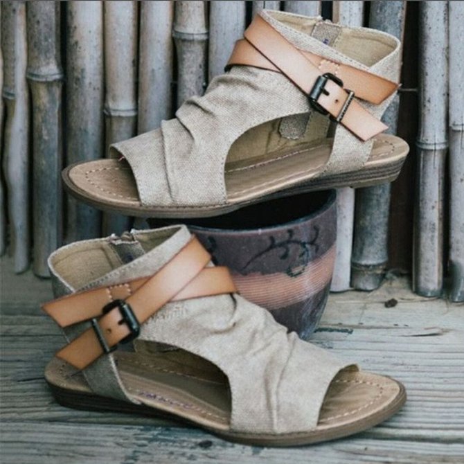 Summer Adjustable Buckle Shoes